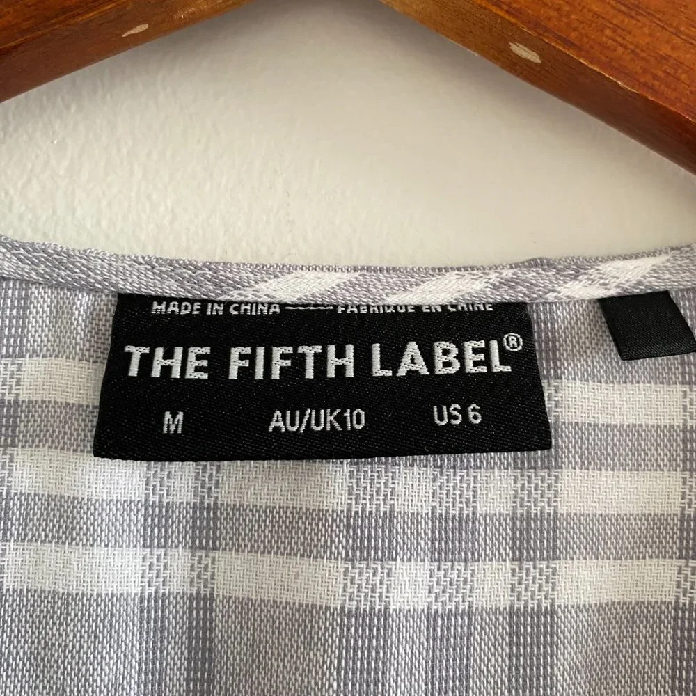 The Fifth Label Ivy Stripe Mini Dress Dress Gray White - Picture 14 of 14